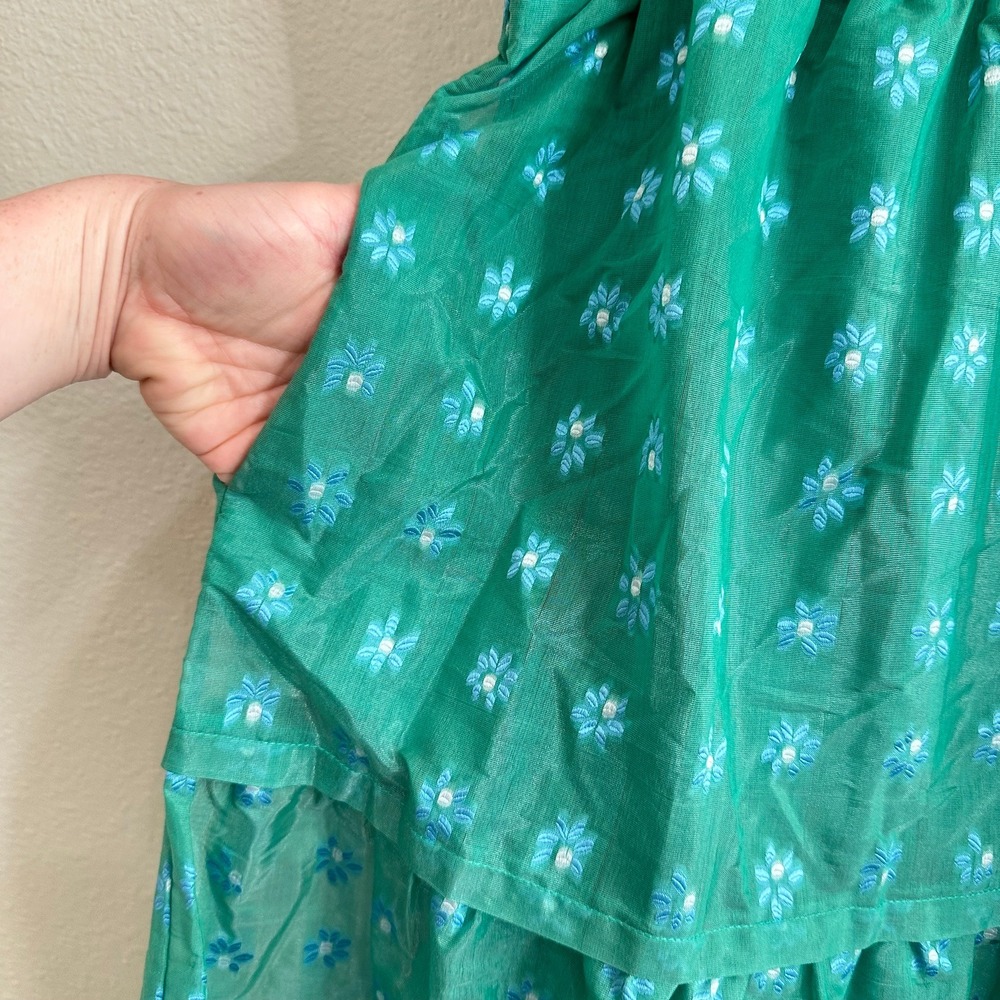 NWT Anthropologie Green Printed Midi Dress - Picture 11 of 16